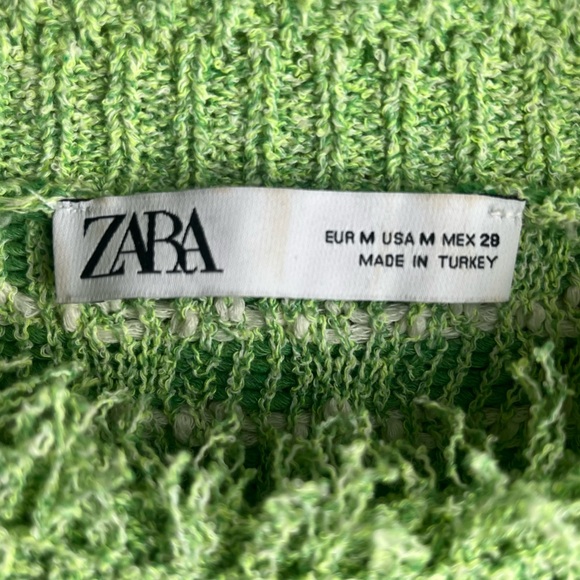 ZARA Frayed Crop Sweater - Picture 8 of 14